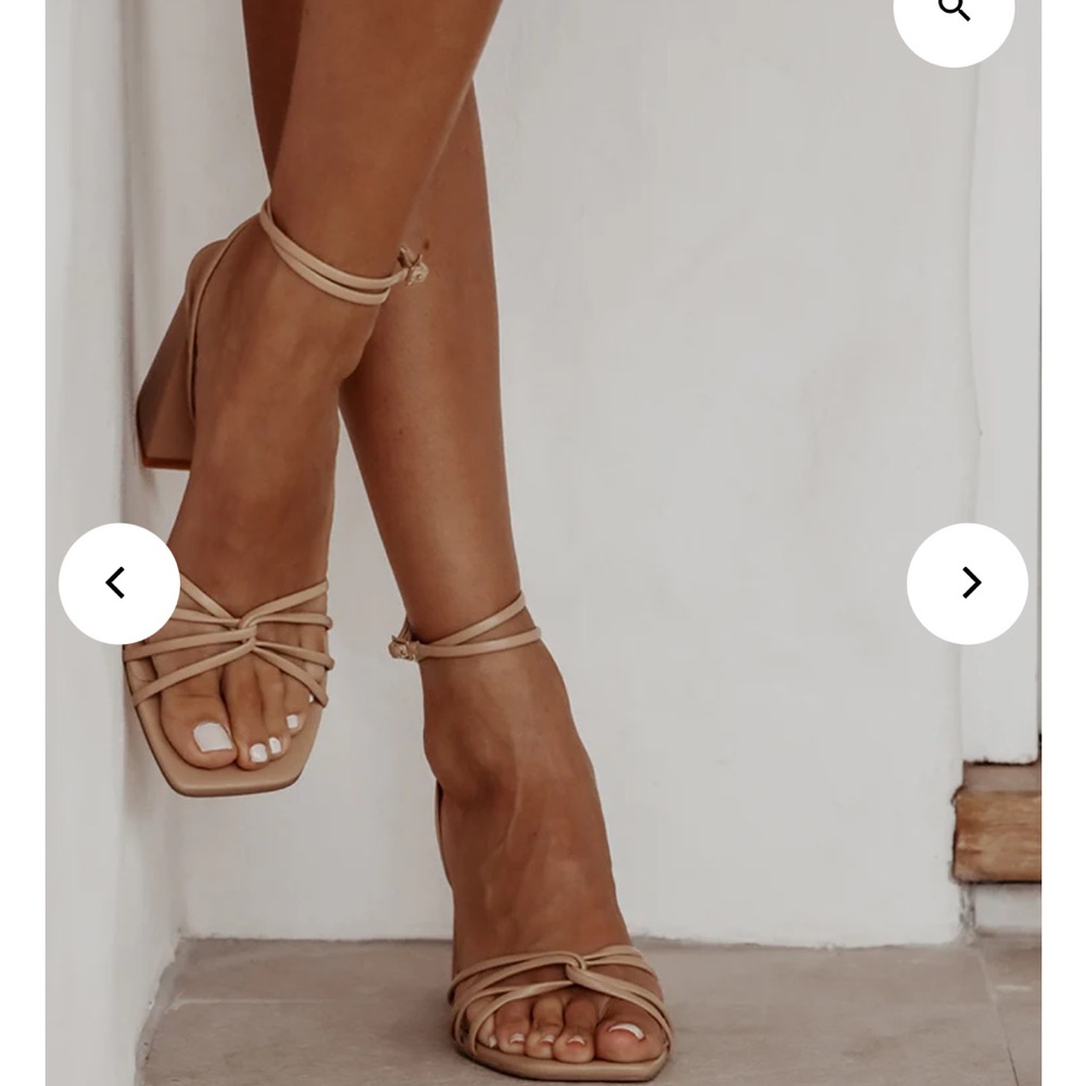Elegant Tan Strappy Heels